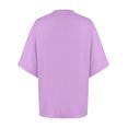 thumbnail image 4 of Yuyuzo Femmes d'Été Col Rond Demi-Manches Justaucorps Chemises Décontractées Couleur Unie T-Shirt Basiques, 4 of 7