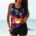 thumbnail image 1 of Weiqiqre Modest Swimsuits for Women Two Piece Bathing Suits Blouson Tank Top with Boyshorts Tummy Control Modest Swimsuits, 1 of 6