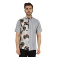 thumbnail image 1 of Inkmeso Regular Fit Designer Mandarin Collar Shirt For Men's Printed Patch Pocket Shirts, 1 of 7