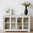 thumbnail image 3 of Costway Storage Cabinet Sideboard Buffet Cupboard Glass Sliding Door Pantry Kitchen New, 3 of 10