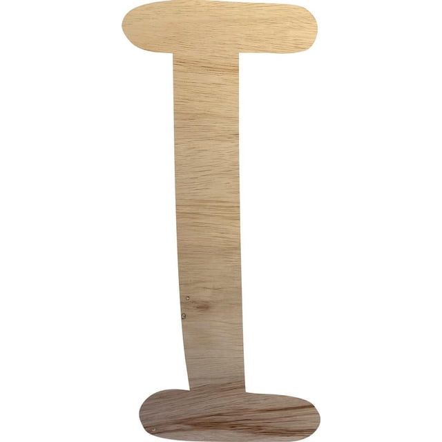 Wooden Letter I Craft Project, 4'' Tall Small Unfinished Wood Alphabet Letter, DIY