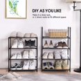 thumbnail image 2 of Shoe Rack 5/8 Tiers Metal Shoes Storage Organizer Easy Assembled Multifunctional Shoe Rack for Hallway Bedroom Entryway Living Room, 2 of 8