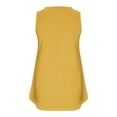 thumbnail image 5 of Dealovy Débardeurs Grande Taille pour Femmes Décontracté Sans Manches Col Rond Boutons Froncés Couleur Unie T-Shirts Amples Fluides, 5 of 5