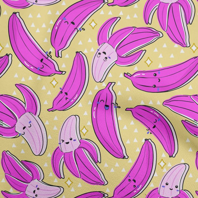 oneOone Polyester Spandex Fuschia Pink Fabric Asian Kawaii Craft Projects Decor Fabric Printed By The Yard 56 Inch Wide
