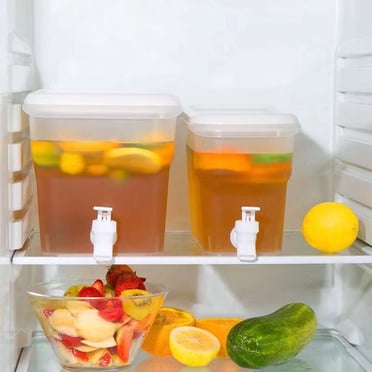Wzzjkit Plastic Pitcher with Spigot, Clear Water Pitcher with Lid, Fridge Jug, Shatterproof, Great for Iced Tea, Sangrias, Lemonade, Milk, Large Capacity Tea Pitcher 3.5L
