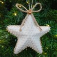 thumbnail image 2 of Holiday Time Ornement Étoile En Tissu / Jute, 2 of 4