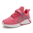 thumbnail image 1 of REDARER Kids' Breathable Mesh Sneakers - Lightweight Running Shoes with Color Block for Playground & Summer Activities,Color:Q13 Hot Pink,Size:7-8 Years, 1 of 9
