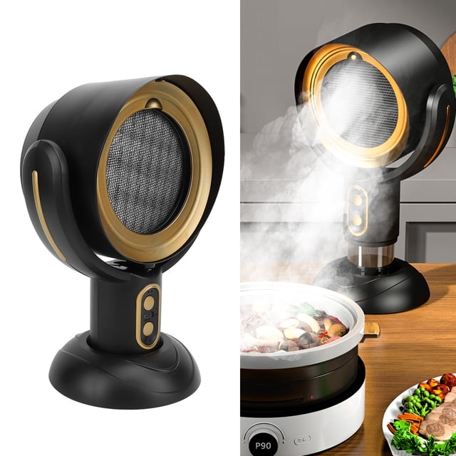 Portable Range Hood, 2 Gears Dual Speed Quiet Portable Kitchen Exhaust Fan Desktop Kitchen Hood with Detachable Cooling Filter Oil Collection Box for Indoor BBQ