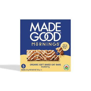 MadeGood Mornings Blueberry Soft Baked Oat Bars 5 bars