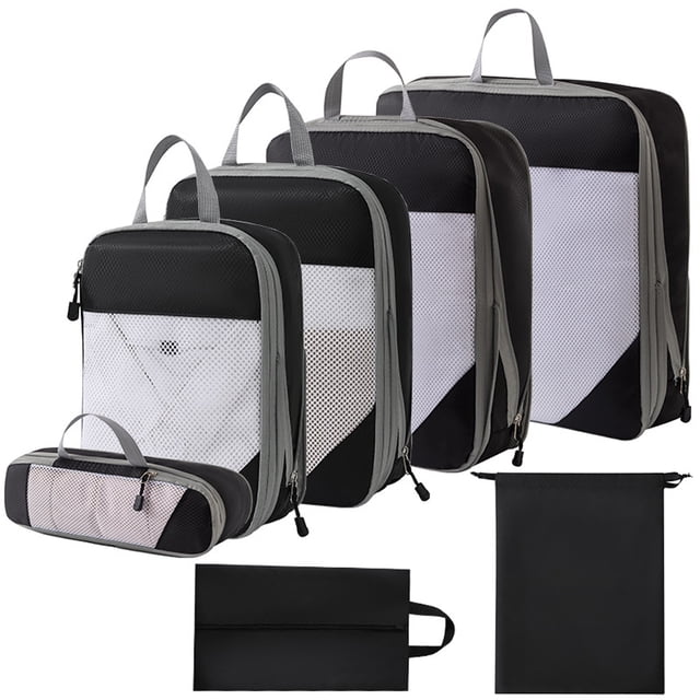 1 Ensemble de Cubes d'Emballage Compressibles Organisateur d'Emballage de Voyage Compressible pour