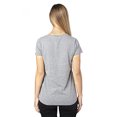 thumbnail image 2 of T-Shirt à Manches Courtes Col en V pour Femmes - Gris Chiné - L, 2 of 3