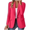 thumbnail image 1 of TIMIFIS Women's Blazer Cardigan Button Notch Laple Long Sleeve Open Front Cardigan with Pocket Solid Color Jacket Work Office Blazer Outfall Business Clothes, 1 of 6