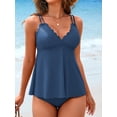 thumbnail image 3 of Charmo Two Piece Retro Tankini Swimsuit for Womens Double Straps Swimwear, 3 of 5