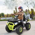 thumbnail image 3 of Costway 12V Kids Electric 4-Wheeler ATV Quad 2 Speeds Ride On Car w/MP3&LED Lights White, 3 of 10