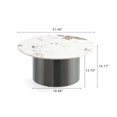 thumbnail image 3 of Manhattan Comfort Alondra Ensemble Moderne de 2 Pcs Table Basse et Table d'Appoint en Noir, 3 of 15