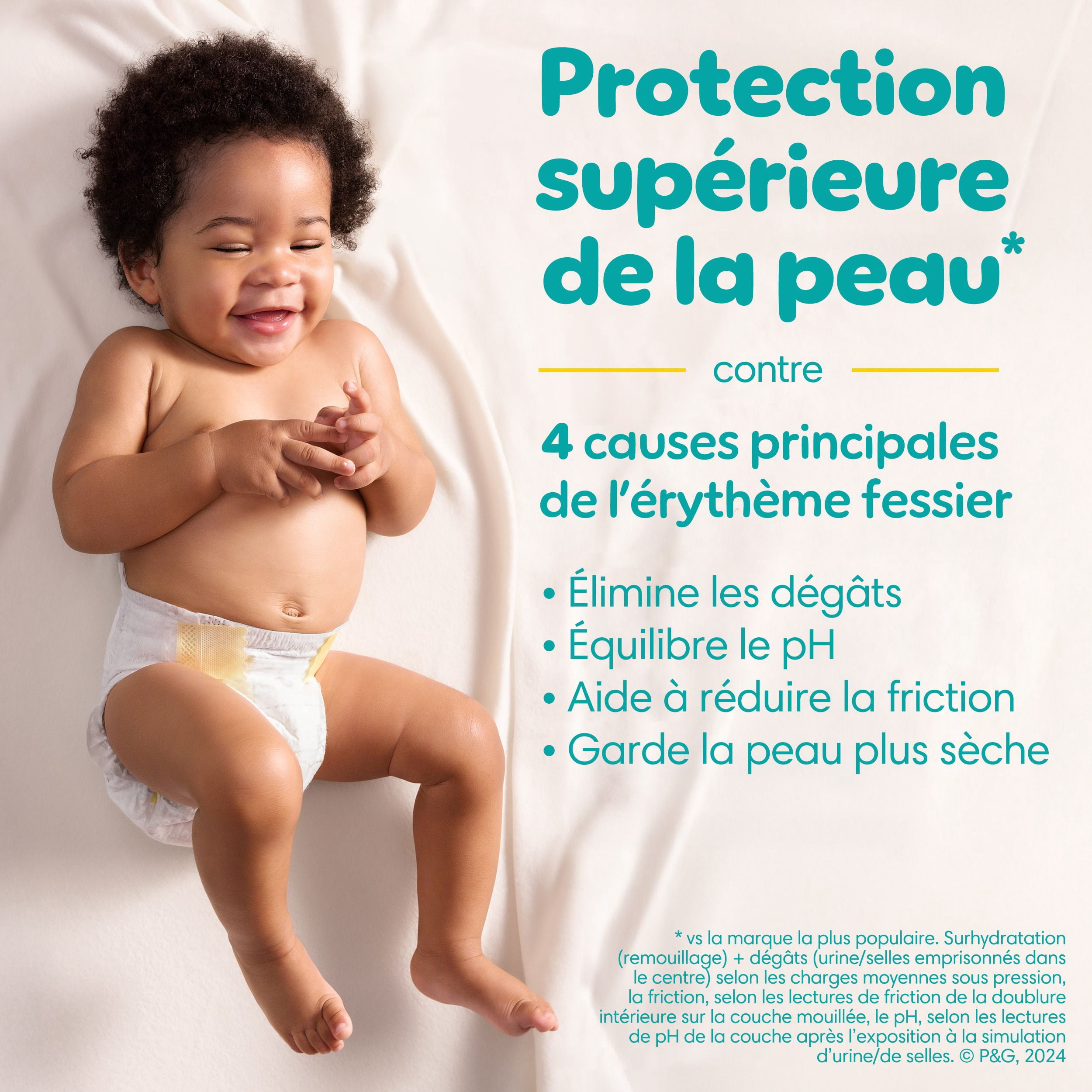 Pampers Swaddlers Couches, Taille 0 (jusqu'à 10 lbs), Absorbantes, Garde Bébé au Sec et Confortable, Couche pour Bébé Jetable Sécuritaire pour la Peau