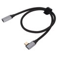 thumbnail image 2 of HD 4K Type C Extension Cable, Thickened Durable 100W 5A PD 90 Degree Type C Extension Cable Gen 2  For Tablets For Notebooks 25cm,50cm,1m, 2 of 8