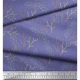 thumbnail image 2 of Soimoi Purple Japan Crepe Satin Fabric Dry Branches Tree Decor Fabric Printed Yard 42 Inch Wide, 2 of 5