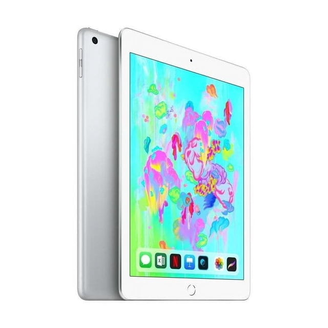 Pre-Owned Apple iPad 6th Gen - 32GB Silver - Fully Unlocked (Refurbished: Good)