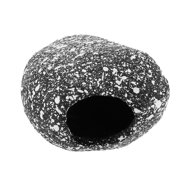 Wuztai Aquarium Decorations Hideout, Fish Tank Cave Decor for Territorial Fish, Realistic Cobblestone Resin Ornament Safe for Freshwater Saltwater Tanks