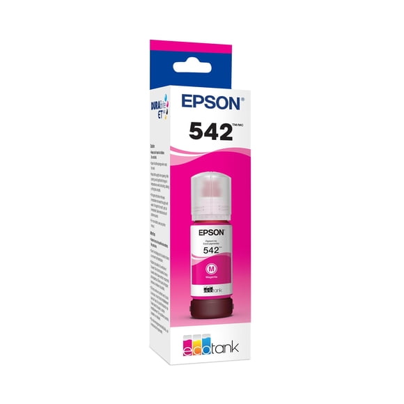 EPSON 502 EcoTank Ink Ultra-high Capacity Bottle Magenta Works with ET-2750, 2760, 2850, 3750, 3760, 3850, 4850, and Other Select Models