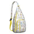 thumbnail image 1 of Cute Mythical Horse Sling Backpack - Unicorn Rainbow Print Shoulder Bag (Easy Access Pockets, Comfortable & Waterproof), 1 of 4