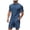 Blue, variant on Ketyyh-chn99 Mens Beach Outfits 2 Piece Set Men's 2 Piece Clothing Short Sleeve Crew Neck Summer T Shirt With Drawstring Casual Sports Shorts Set Size for L,Blue