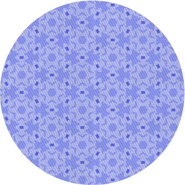 Ahgly Tapis Rond Lavable en Machine Intérieur Transitionnel Bleu Ardoise Clair, 5 Pieds Rond