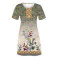 thumbnail image 3 of Cameland Robe d'Été pour Femme, Mode Bord de Mer, Décontractée, Imprimée, à Manches Courtes, à Col Rond, 3 of 4