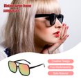 thumbnail image 3 of Optical Glasses Black Rimmed Spectacles Hip-hop Fashionable UV Protection Large-frame Clothing Accessories for Eyes Protection Black Rimmed Red, 3 of 5