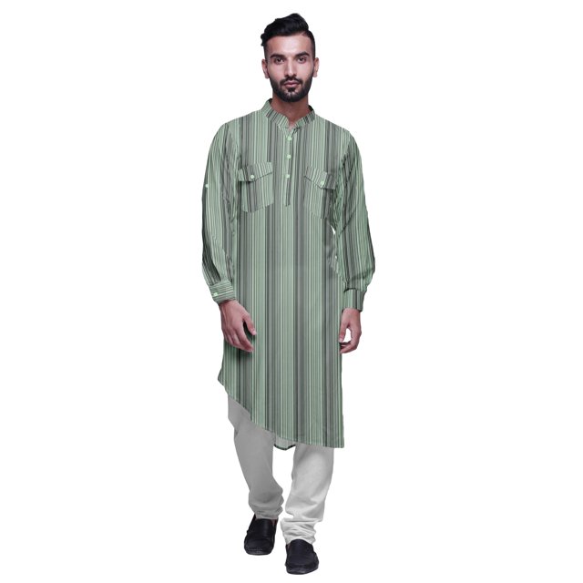 Atasi Kurta Décontractée Imprimée à Col Mandarin Chemise Ethnique Longue Kurta Asymétrique