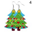 thumbnail image 2 of Christmas Faux Leather Earrings Santa Xmas Tree Snowman Earrings Dangle Earrings, 2 of 10
