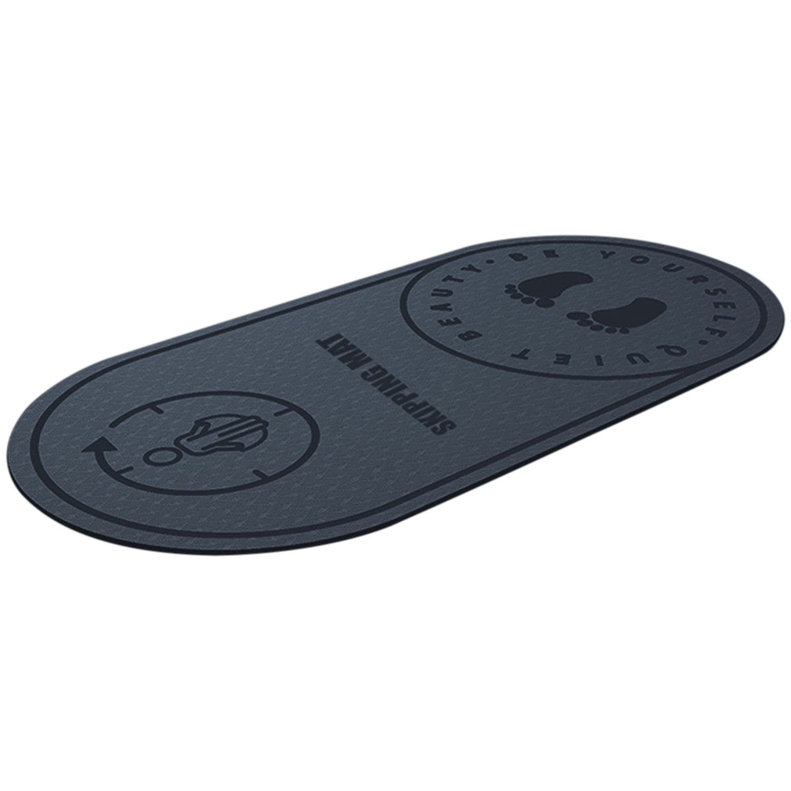 Thicken Rope Skipping Workout Mats Yoga Mat Multifunction Exercise Pad Shock Absorption Soundproof Damping Mat Flooring Durable Cardio Mat for Home Gym Fitness