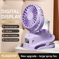 thumbnail image 4 of Multifunctional Clip Spray Fan F7 | USB Rechargeable Type-C | 360° Rotating Silent Mini Fan with 20ml Water Tank | Strong Wind 4-Speed Portable Cooling for Outdoor Home Office, 4 of 5
