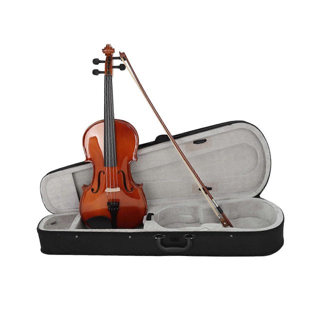 4/4 Acoustic Viola with Bows Carrying Case Spruce Solid Wood Panel Viola Natural Stringed Musical Instrument Enduring Solid Spruce Viola Ref: 1550