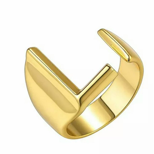 CUITING Fashion Adjustable Initial Alphabet Letter A-Z Ring Finger Rings Women Jewellery-Silver C