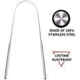 thumbnail image 4 of 2 Pack Stainless Steel Tongue Cleaner Grip Grade Kit Halitosis Treatment, 4 of 8