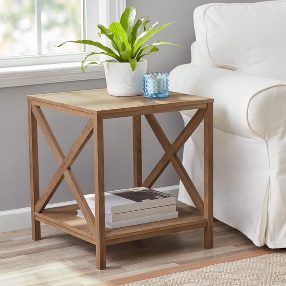 Mainstays Petite Table Champêtre, Chêne Resistée Rustique