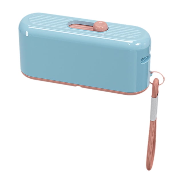 Milaget Dental Floss Picks Dispenser Automatic No Break Refillable Floss Pick Holder Blue