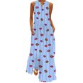 thumbnail image 1 of Innerwin Longues Robes Maxi à Imprimé Floral pour Femmes, Robe d'Été de Plage, Vacances, Sans Manches, Robe Débardeur Hawaïenne Style S L, 1 of 4