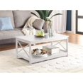 thumbnail image 2 of Pemberly Row Modern Coffee Table with Shelf in White Wood Finish, 2 of 5