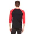 thumbnail image 2 of Bella + Canvas Unisex 3/4-Sleeve Baseball T-Shirt, 2 of 3