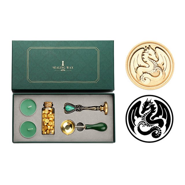 Amdohai Retro Letters Wax Seal Stamp Set Handmade DIY Envelope Seal Holiday Gift