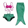 thumbnail image 1 of Fille Enfants Queue de Sirène Bikini Nageable Ensemble Maillot de Bain Costume Fantaisie 3-9 Ans, 1 of 4