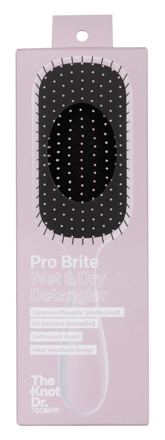 Conair DetangleLux Vented Hair Brush, 212 Flexalite Bristles, Pastel Pink, 1 Pc