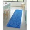 thumbnail image 1 of Unique Loom 3127837 2 ft. 2 in. x 6 ft. 5 in. Solid Shag Runner Rug, Periwinkle Blue, 1 of 5