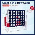 thumbnail image 3 of Gymax Ensemble de Jeu 4 en Ligne Jumbo 4-to-Score Enfants Adultes avec 42 Anneaux Jumbo, 3 of 10