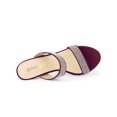 thumbnail image 4 of BLISSFUL STEP Sandales Mules à Talon Aiguille Haut à Bout Ouvert pour Femmes Bourgogne 10, 4 of 7