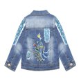 thumbnail image 2 of KIDSCOOL SPACE Veste en Jean Déchirée à Paillettes Bleues pour Petite Fille, 3-4 Ans, 2 of 6