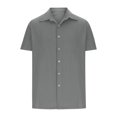 thumbnail image 4 of Summer Cuban Shirts for Men Casual Lightweight Button Down Short Sleeve Cardigan Work Blouse, 4 of 6